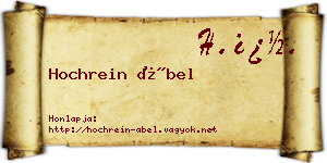 Hochrein Ábel névjegykártya
