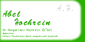 abel hochrein business card